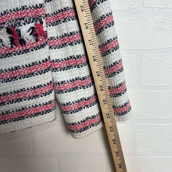 Talbots Womens Jacket size 16 Petite Striped Cotton Blend - Picture 8 of 14